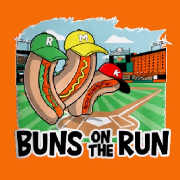 Buns on the Run Team Stadium Short Sleeve T-Shirt - NEW Fast Ship - Picture 2 of 5